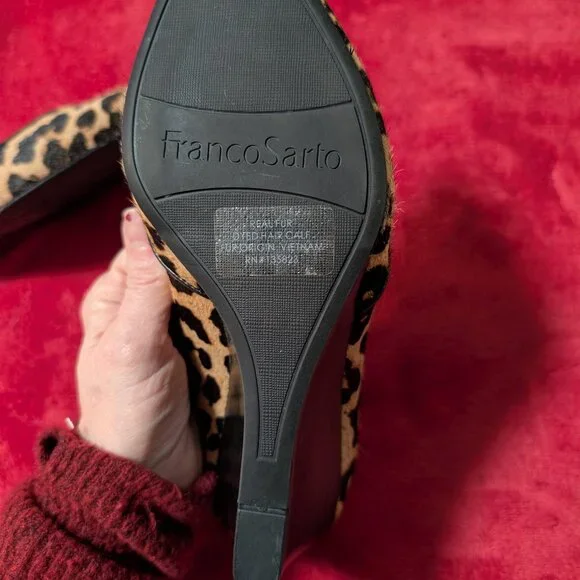 Franco Sarto Animal Print Wedge Heel Size 6 NWOT - Picture 4 of 6